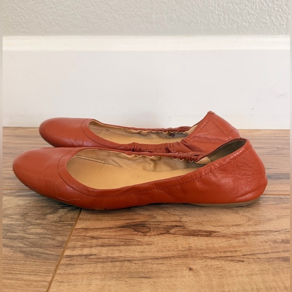 J. Crew Italian Leather Cognac Brown Everyday Ballet Flats Size 7 - Picture 4 of 9